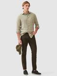 Rodd & Gunn Coromandel Linen Slim Fit Long Sleeve Shirt, Sage Grey