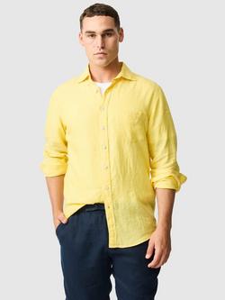 Rodd & Gunn Coromandel Linen Slim Fit Long Sleeve Shirt, Sunshine