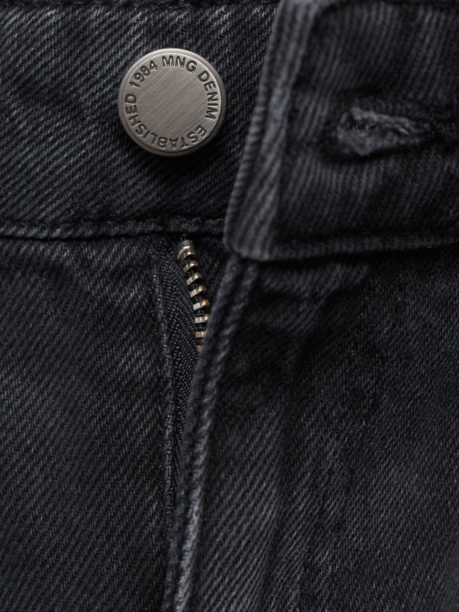 Product image 7 of 7, which shows Mango Daphne High Rise Wide Leg Jeans, Open Grey, 10