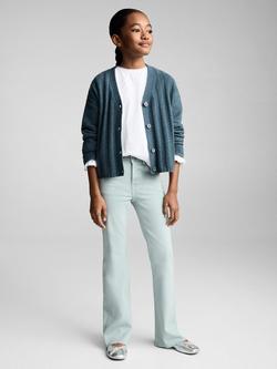 Mango Kids' Flared Jeans, Aqua, Aqua