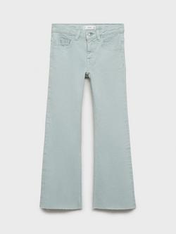 Mango Kids' Flared Jeans, Aqua - view 2, Aqua
