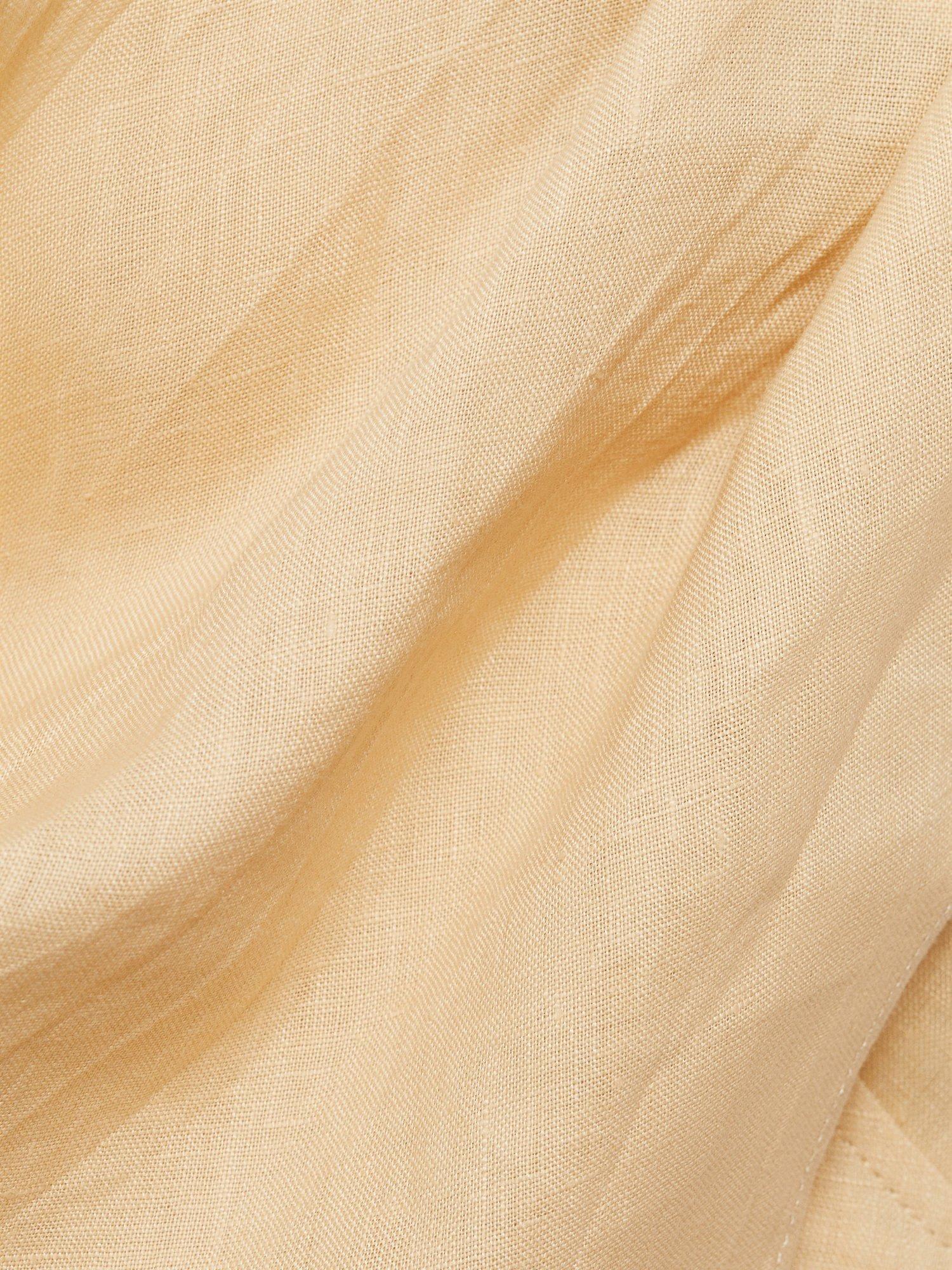Product image 7 of 7, which shows Mango Oasis Drape Wrap Pure Linen Dress, Beige, 10
