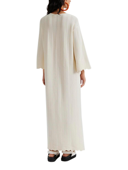 Malina Disa Textured Kaftan, Vanilla - view 2, Vanilla