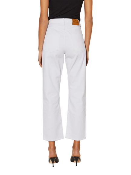 Malina Alexa High Waist Pure Organic Cotton Denim Jeans, White - view 2, White