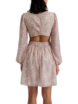 Malina Fiora Cut-Out Mini Dress, Mist - view 2, Mist