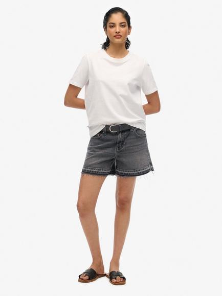 Superdry Denim Cotton Blend Shorts, Roseland  Black