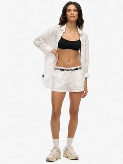 Superdry Pure Linen Shorts, White