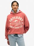 Superdry Lo-Fi Outdoor Oversized Hoodie, Baked Apple Red