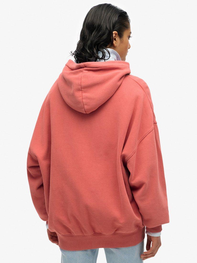 Product image 2 of 4, which shows Superdry Lo-Fi Outdoor Oversized Hoodie, Baked Apple Red, 6