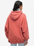 Superdry Lo-Fi Outdoor Oversized Hoodie, Baked Apple Red