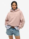 Superdry Venue Metallic Relaxed Hoodie, Mauve