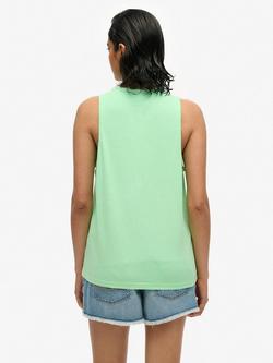 Superdry Psych Surf Graphic Pure Organic Cotton Racer Vest Top, Neo Mint Green/Multi - view 2, Neo Mint Green/Multi