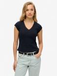 Superdry Athletic Essential Lace Trim V-Neck Top