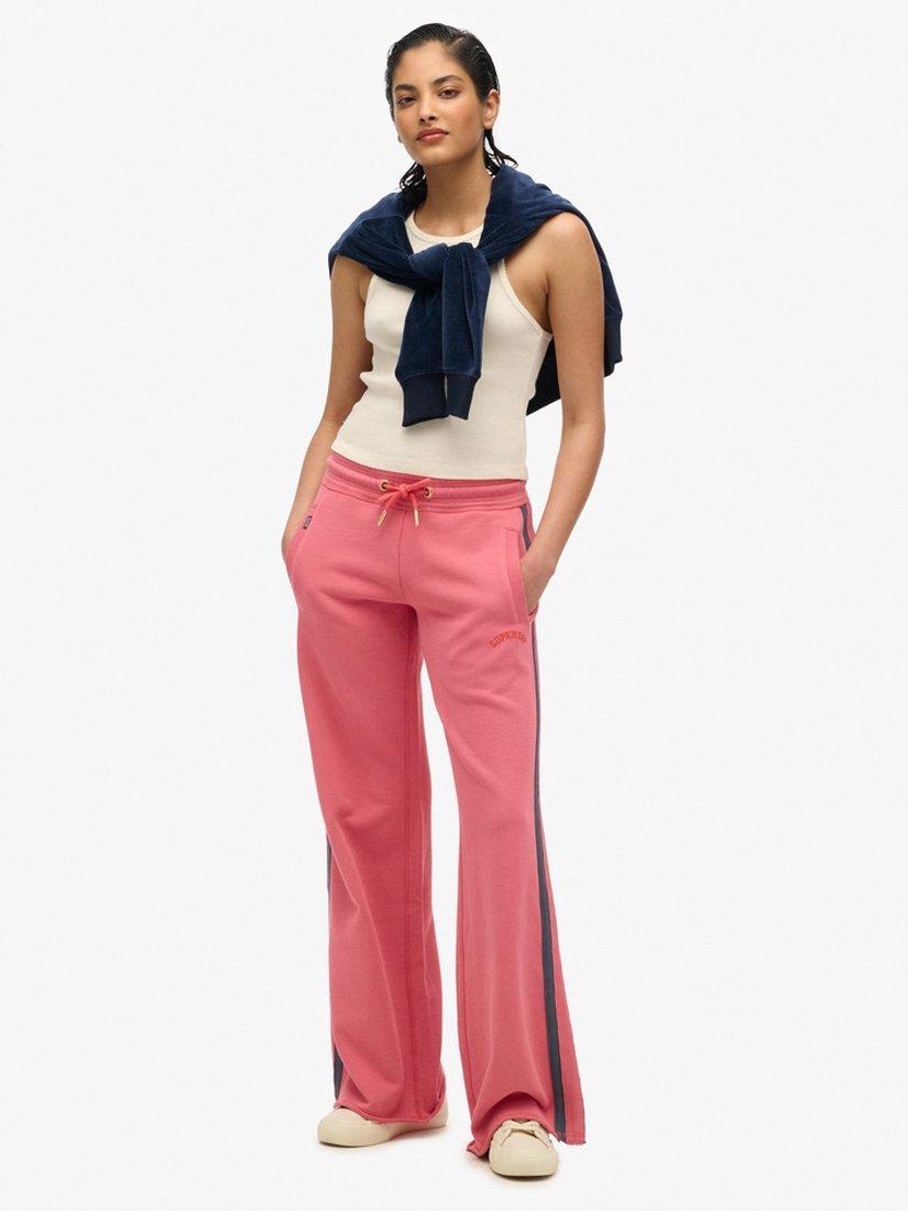 Product image 1 of 4, which shows Superdry Athletic Essentials Logo Straight Joggers, Holly Berry Red, 6