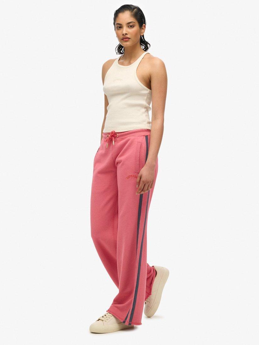 Product image 3 of 4, which shows Superdry Athletic Essentials Logo Straight Joggers, Holly Berry Red, 6