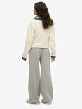 Superdry Athletic Essentials Wide Leg Joggers, Grey Marl