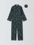 John Lewis Kids' Dragonfly Satin Pyjama Set & Scrunchie, Navy