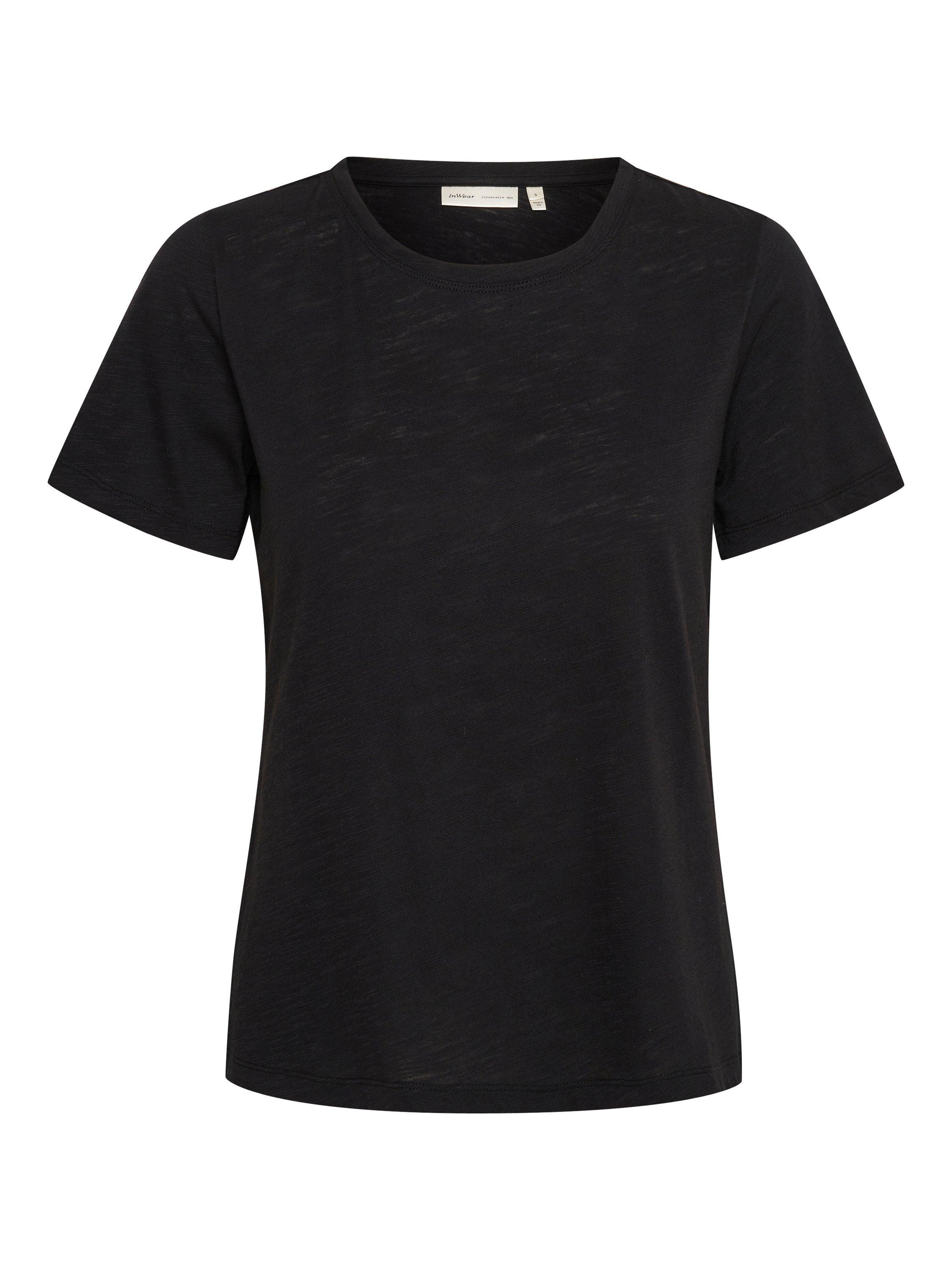 Product image 4 of 6, which shows InWear Alma Plain T-Shirt, Black, XS