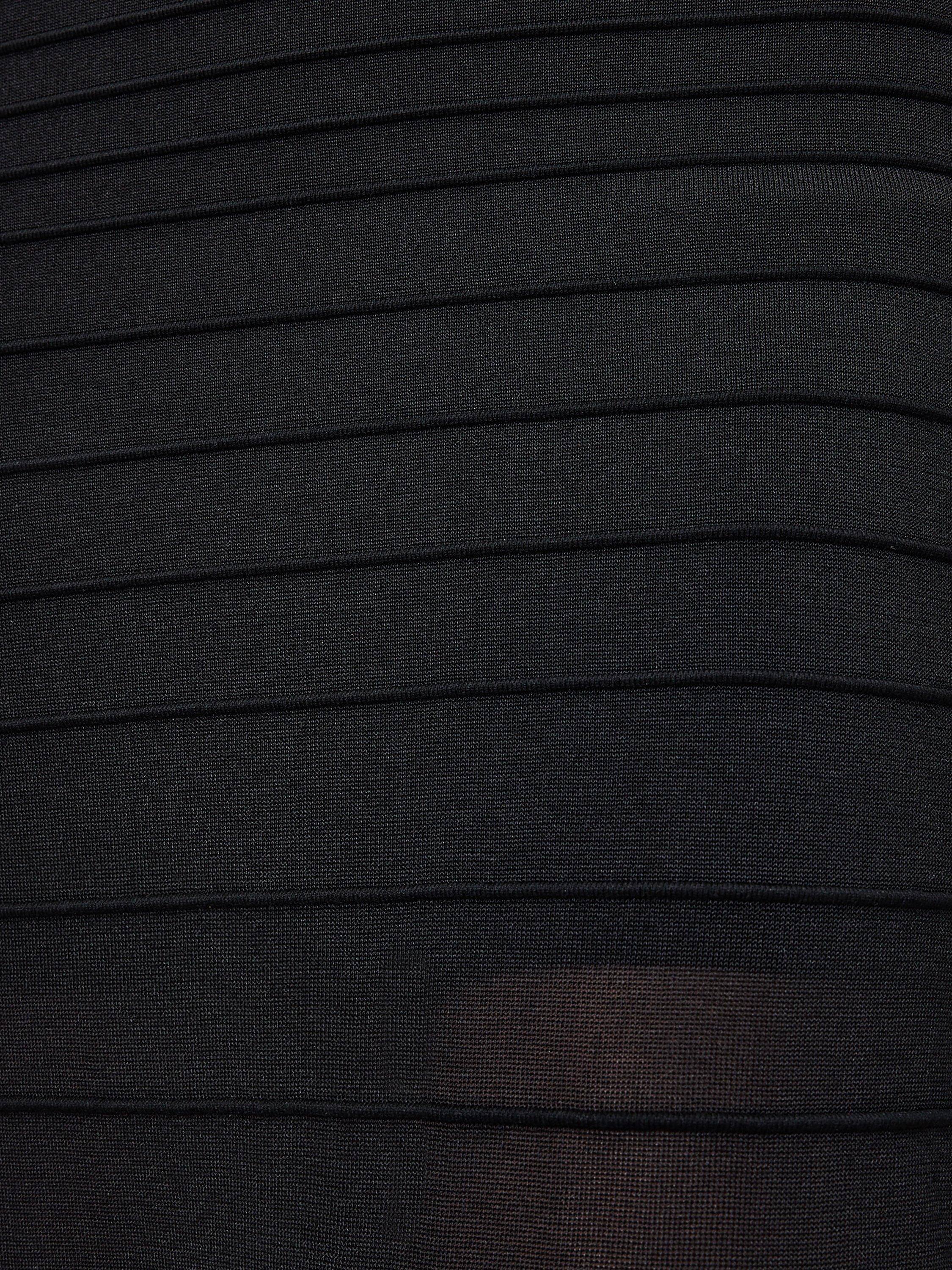 Product image 5 of 6, which shows AllSaints Ivana Pleat Bodycon Dress, Black, L