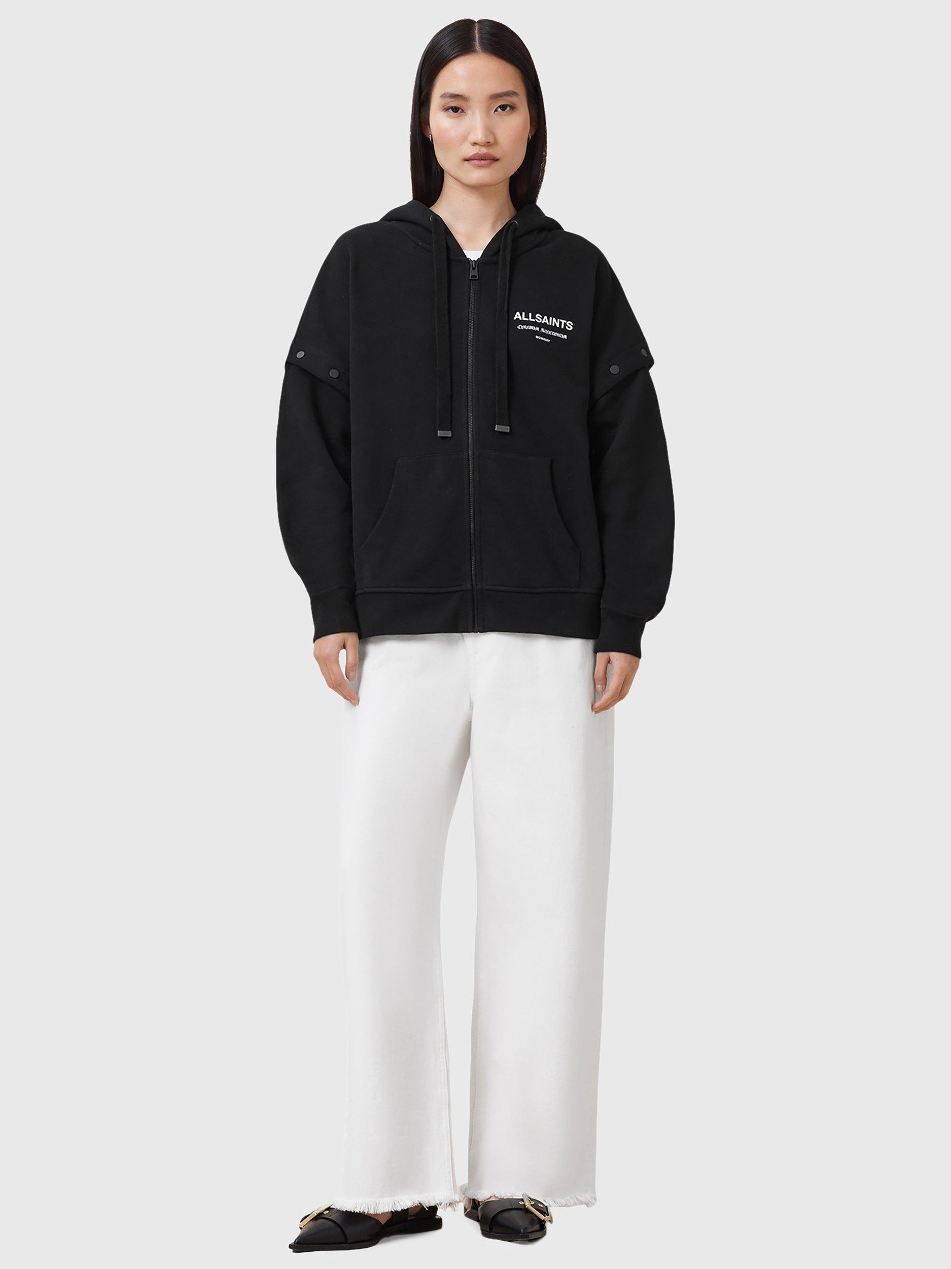Product image 3 of 10, which shows AllSaints Omnium Amphia Pure Organic Cotton Hoodie, Black, L