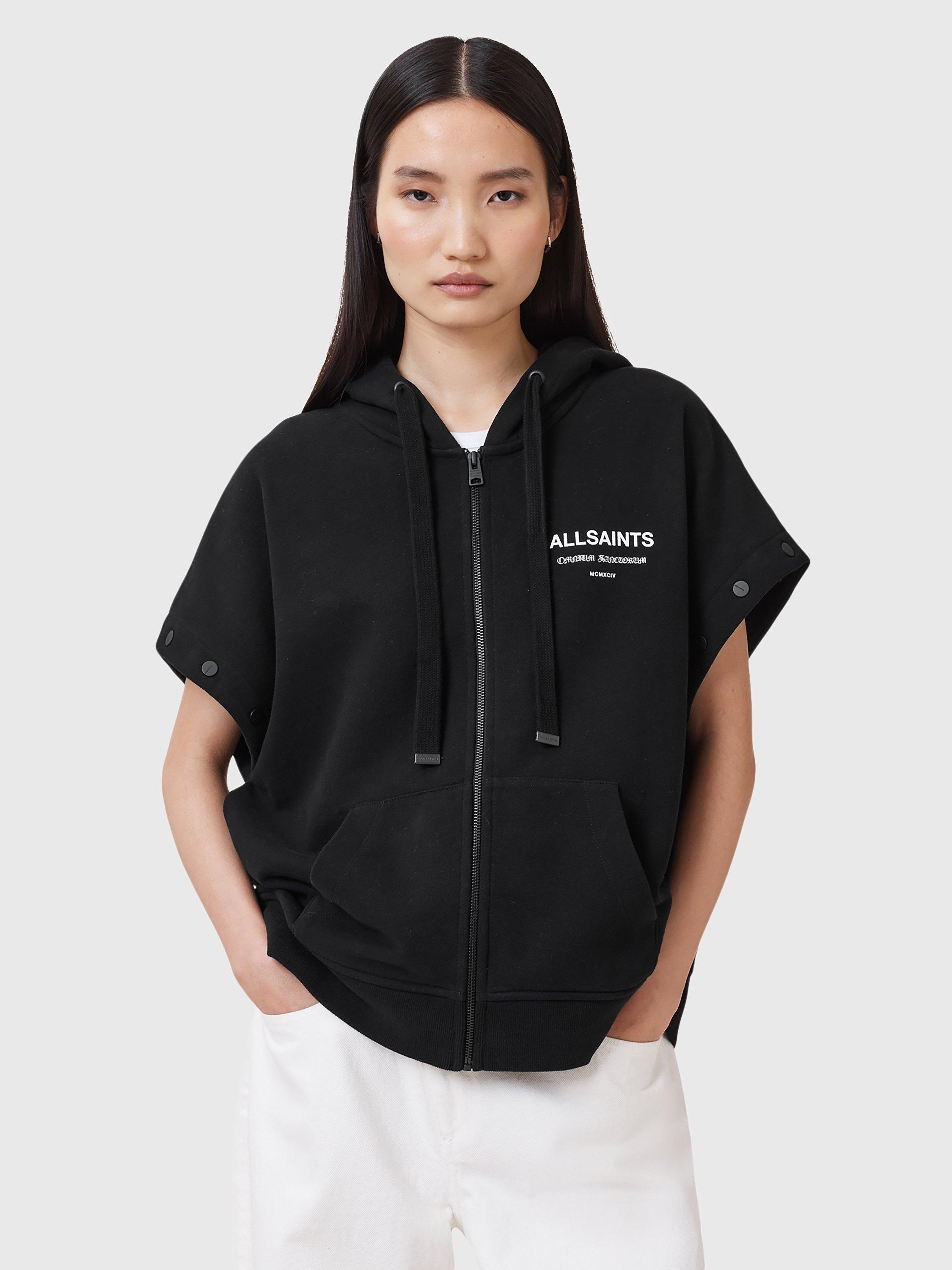 Product image 6 of 10, which shows AllSaints Omnium Amphia Pure Organic Cotton Hoodie, Black, L