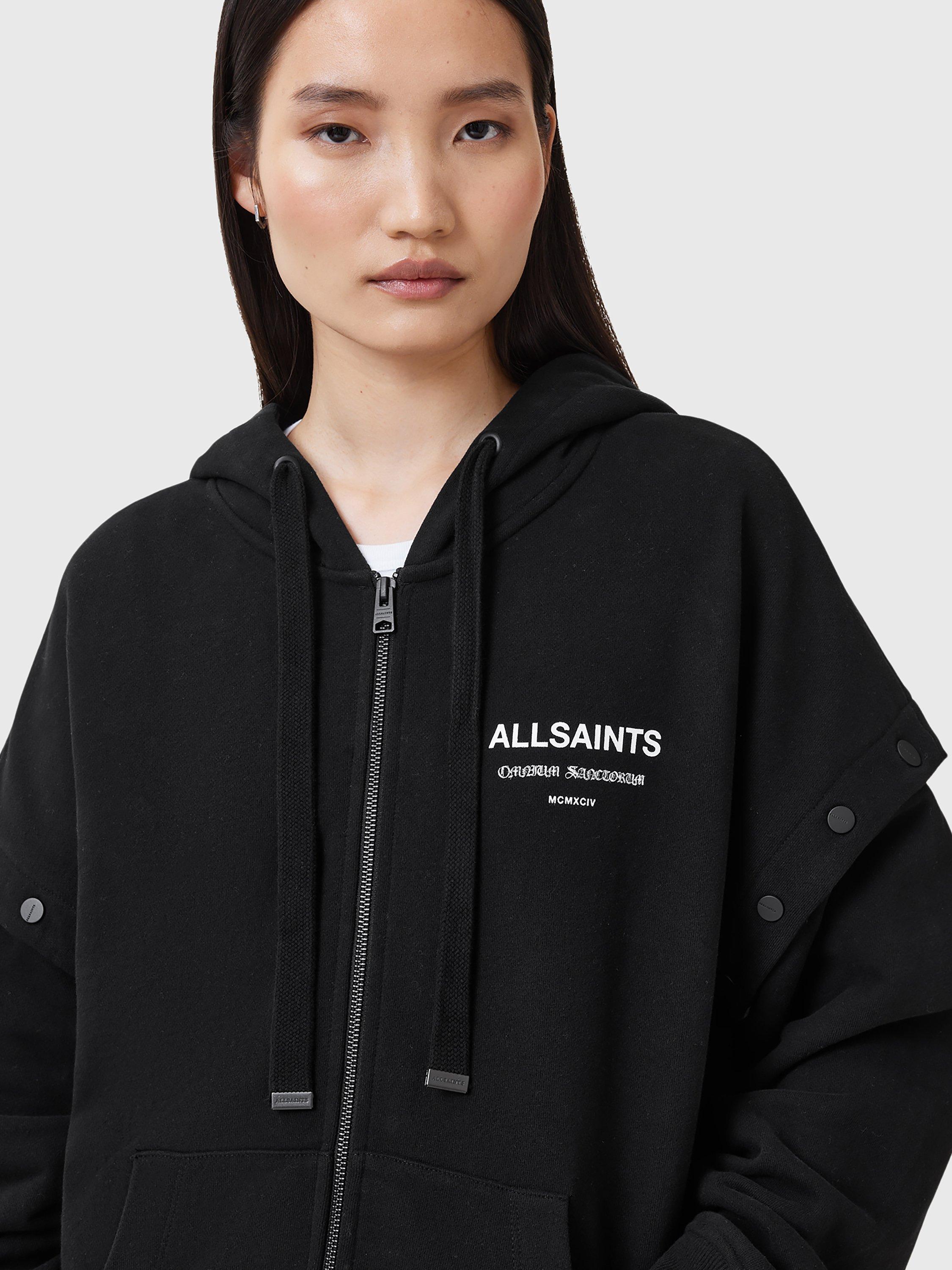 Product image 7 of 10, which shows AllSaints Omnium Amphia Pure Organic Cotton Hoodie, Black, L