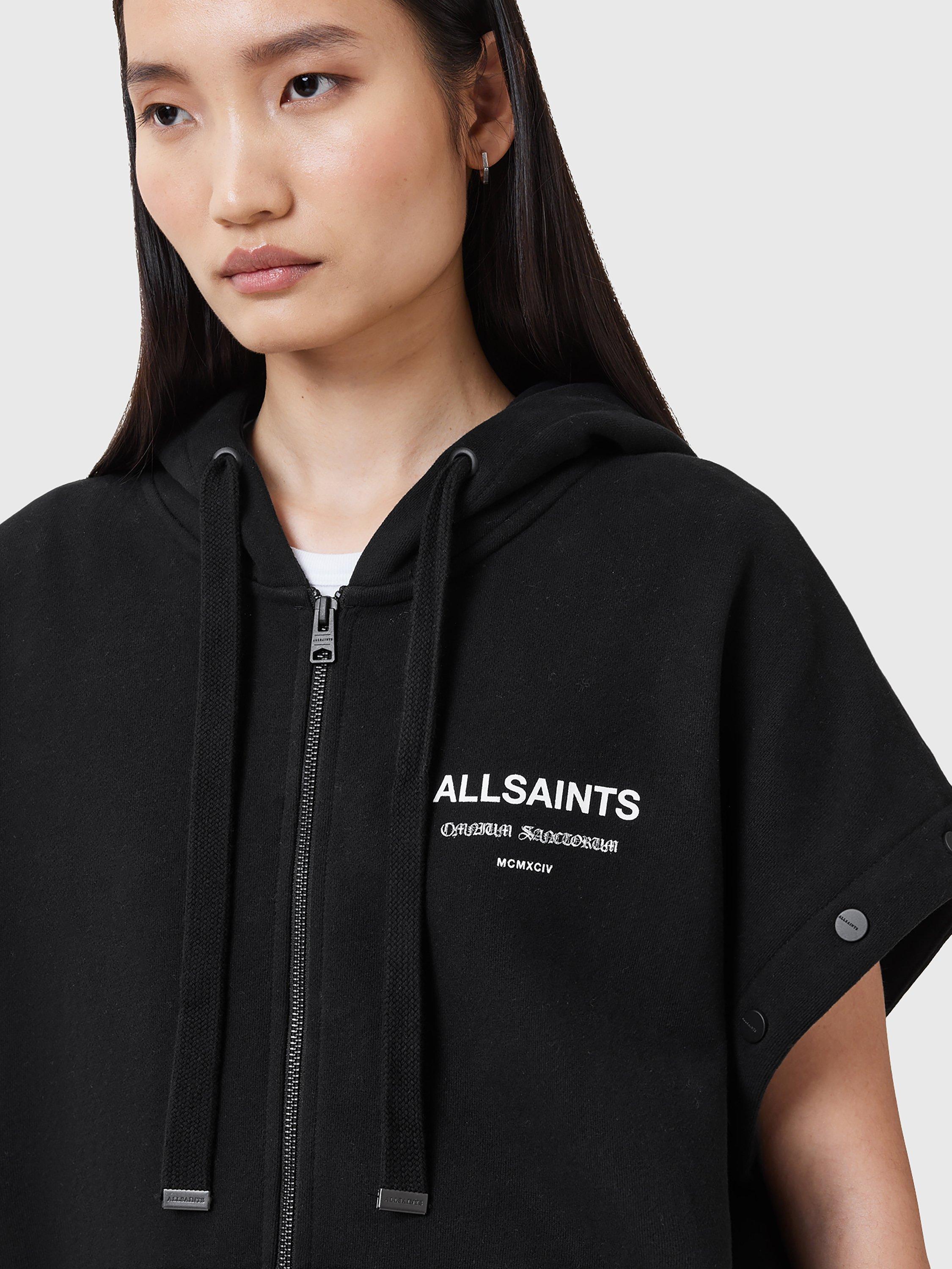 Product image 9 of 10, which shows AllSaints Omnium Amphia Pure Organic Cotton Hoodie, Black, L