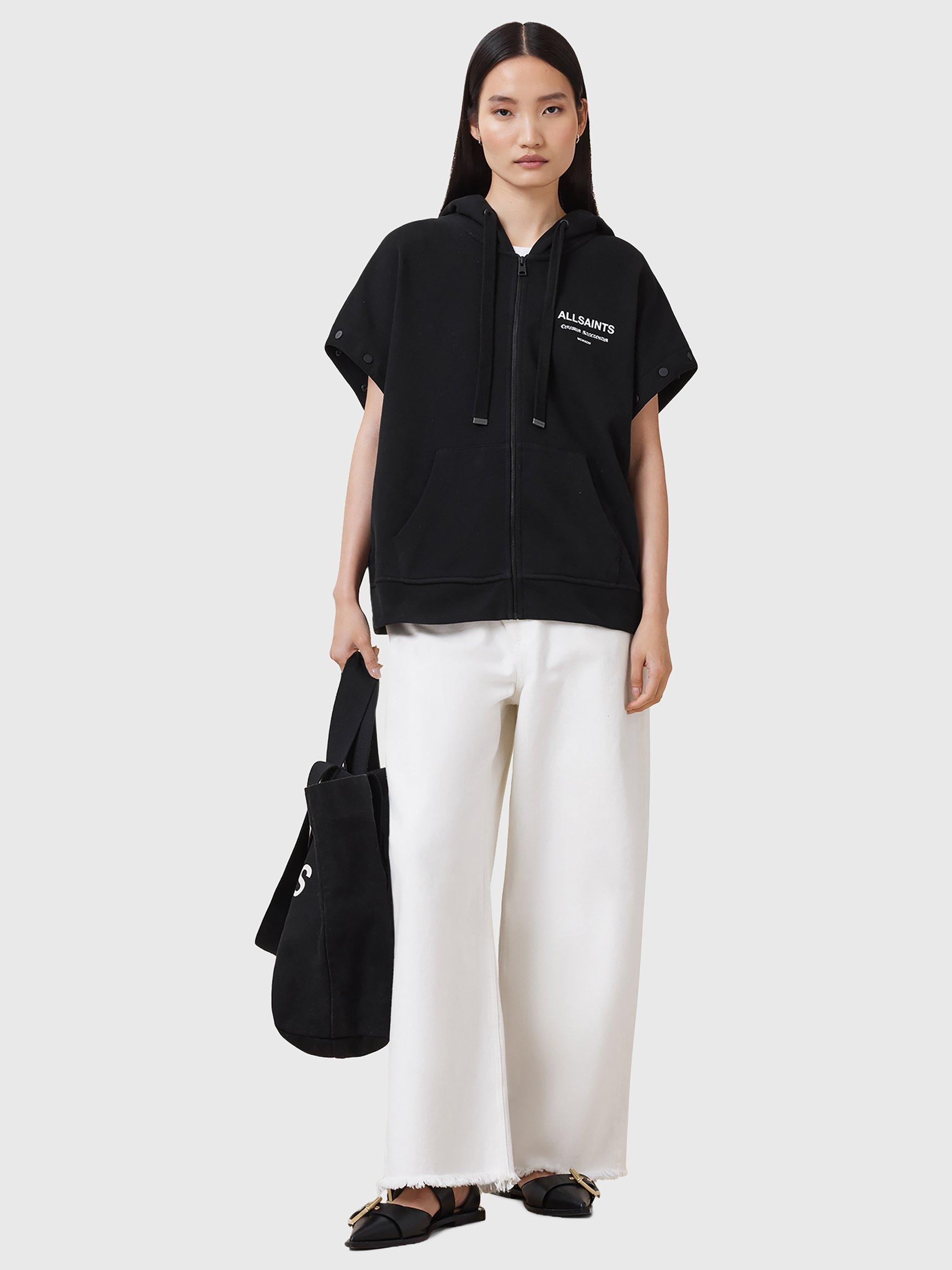 Product image 10 of 10, which shows AllSaints Omnium Amphia Pure Organic Cotton Hoodie, Black, L