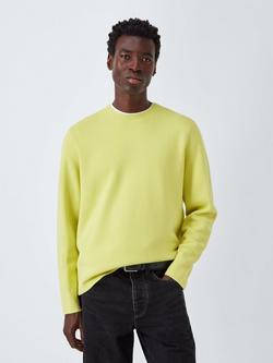 Kin Milano Crew Neck Cotton Jumper, Pale Green