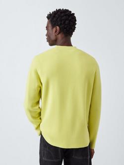 Kin Milano Crew Neck Cotton Jumper - view 2, Pale Green