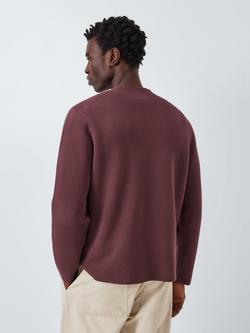 Kin Milano Crew Neck Cotton Jumper - view 2, Catawba Grape