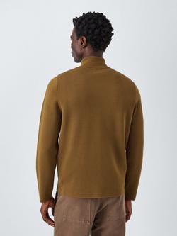 Kin Milano Half Zip Cotton Jumper - view 2, Breen