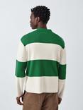 Kin Relaxed Fit Stripe Cotton Blend Rugby Shirt, Cloud Dancer