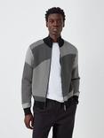 Kin Wavy Stripe Zip Front Cotton Jumper