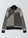 Kin Wavy Stripe Zip Front Cotton Jumper