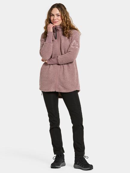 Didriksons Sally Full Zip Pile Jacket - view 2, Faded Wine