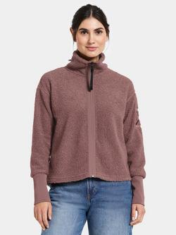 Didriksons Alexa Pile Fleece Jacket, Faded Wine