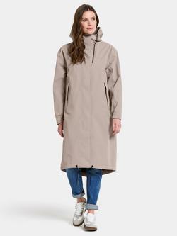 Didriksons Astrid Long Water & Windproof Parka - view 2, Ash Brown