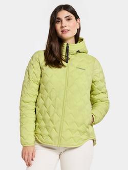 Didriksons Evelyn Quilted Water Repellent Jacket, Faded Wine, Light Avocado