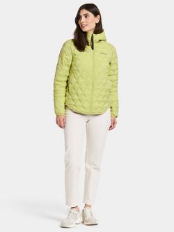 Didriksons Evelyn Quilted Water Repellent Jacket, Faded Wine - view 2, Light Avocado