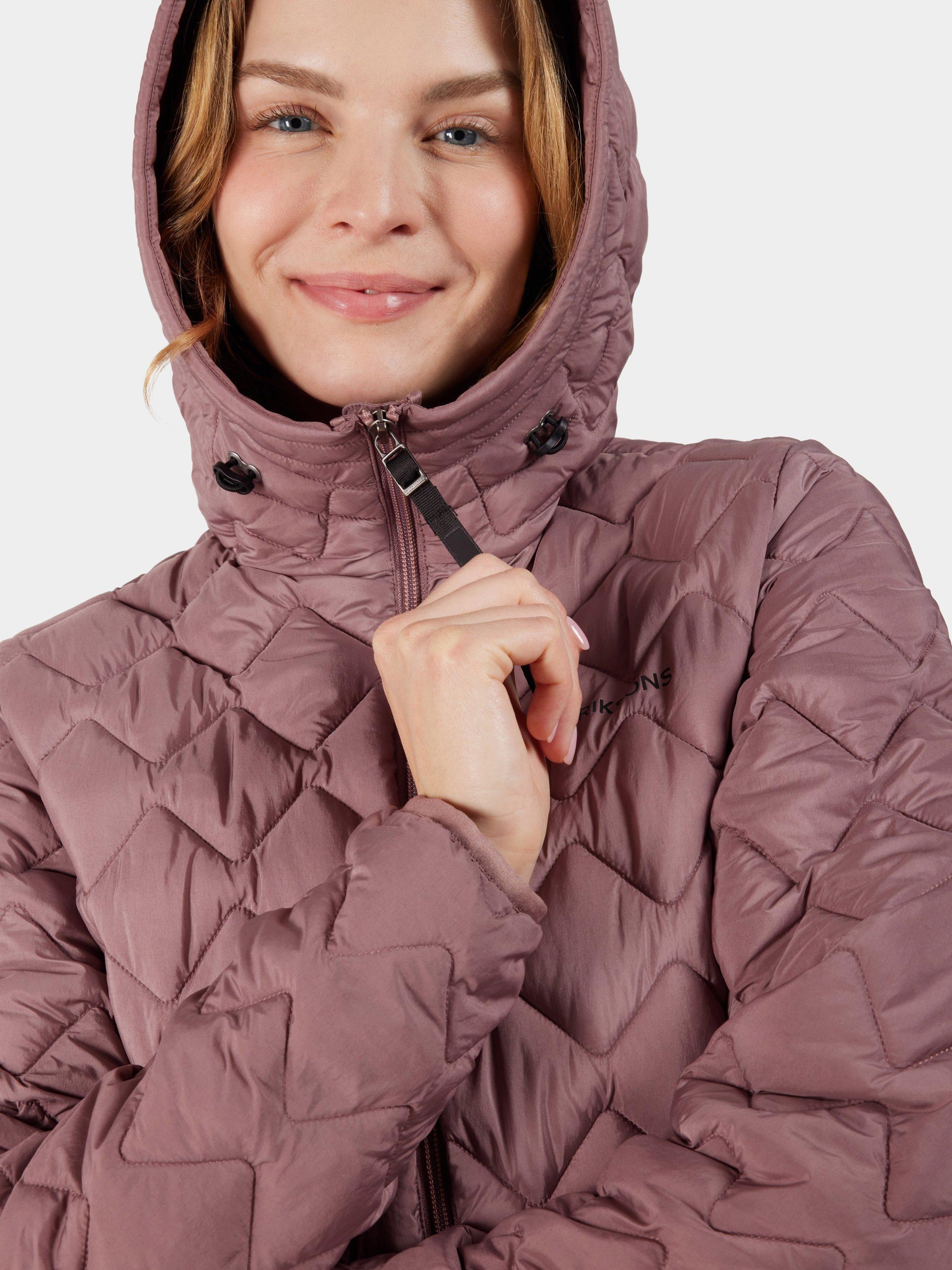 Product image 7 of 9, which shows Didriksons Evelyn Quilted Water Repellent Jacket, Faded Wine, 8