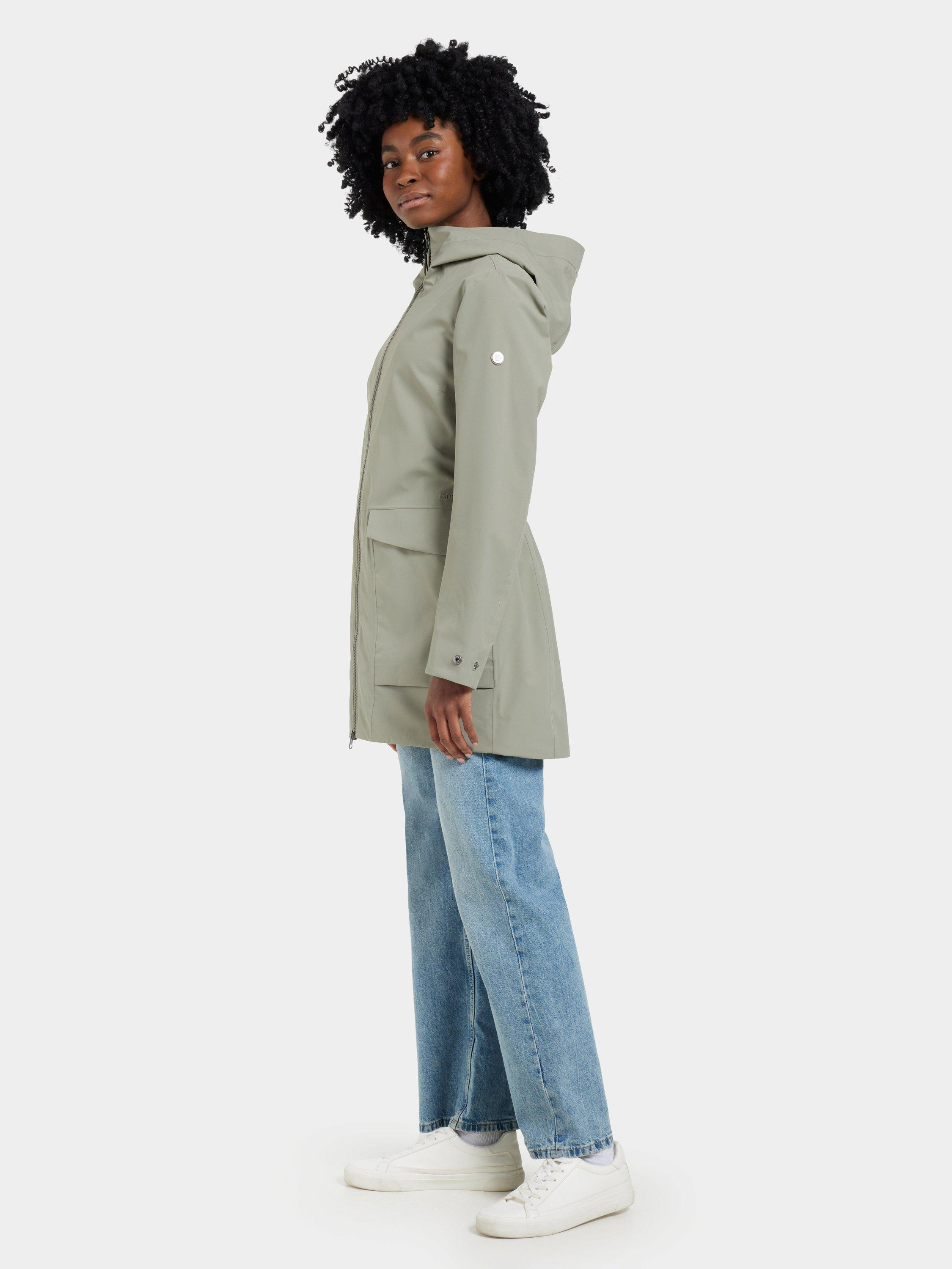 Product image 4 of 10, which shows Didriksons Folka Windproof & Waterproof Parka, Mistel Green, 8