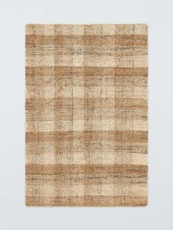 John Lewis Checkered Pure Jute Rug, Natural, Natural