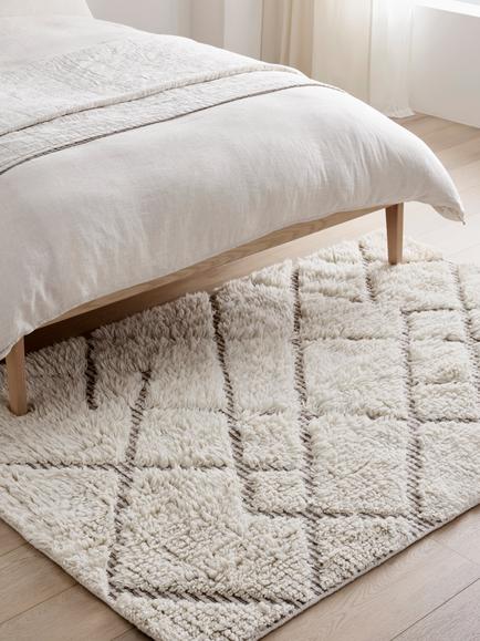 John Lewis Low Pile Berber Hand Loomed Pure Wool Rug, White - view 2, White