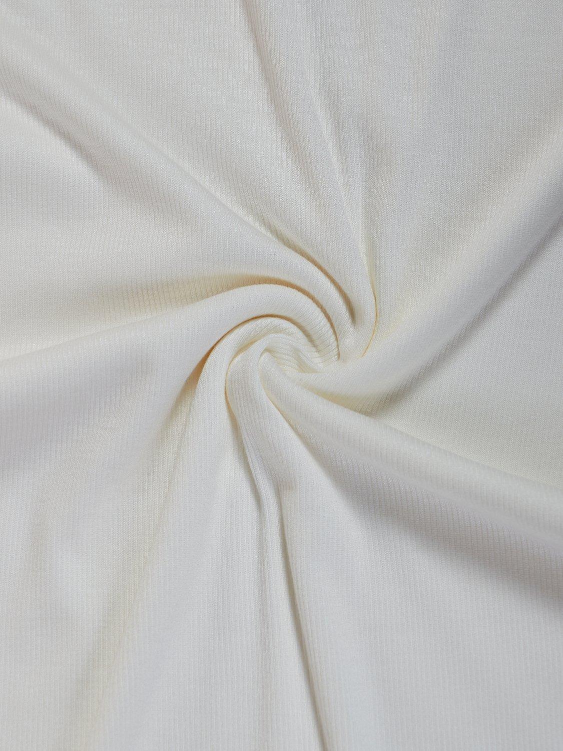 Product image 2 of 3, which shows Aab Cotton Rich Ribbed Hijab, White Off White, One Size