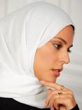 Aab Cotton Rich Hijab, White Off White