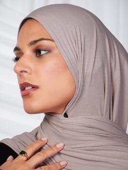 Aab Cotton Rich Ribbed Hijab - view 2, Mauve