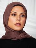 Aab Cotton Rich Hijab, Brown Chocolate