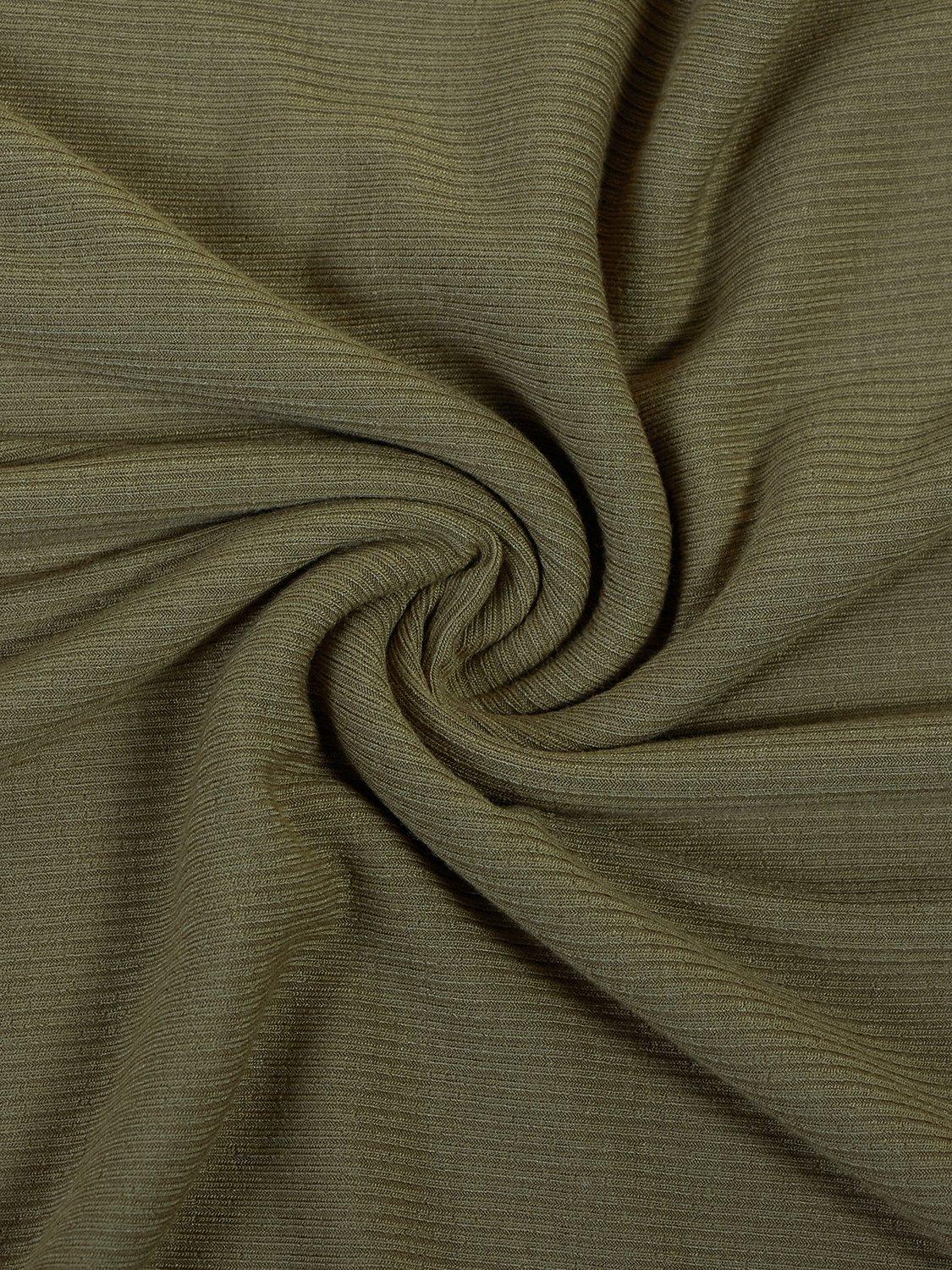 Product image 2 of 2, which shows Aab Cotton Rich Ribbed Hijab, Green Khaki, One Size
