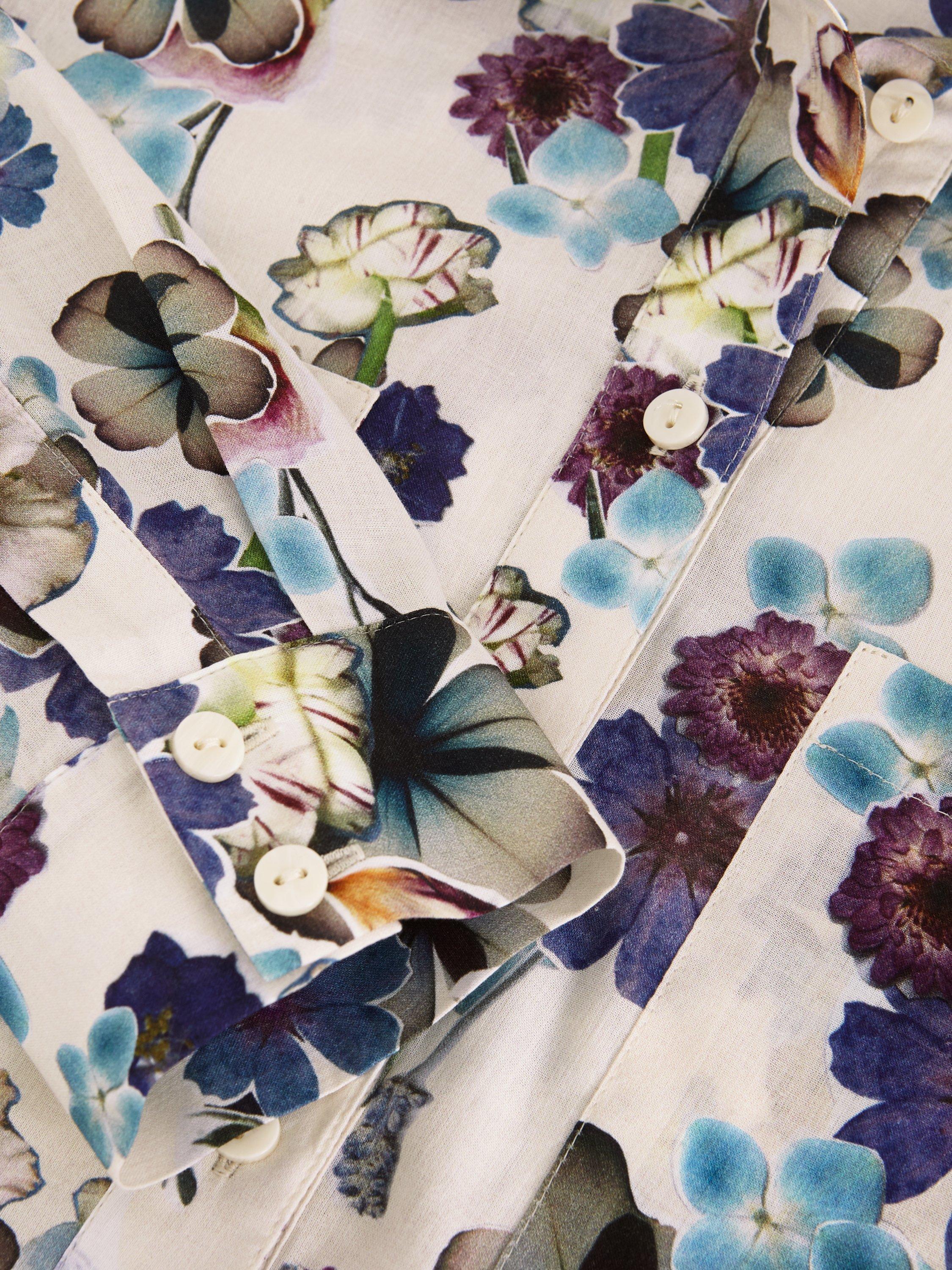 Product image 6 of 8, which shows Phase Eight Petite Maddelena Floral Shirt, Multi, 8